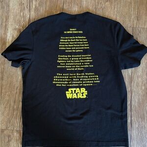 Star Wars Black Tee with Yellow Text